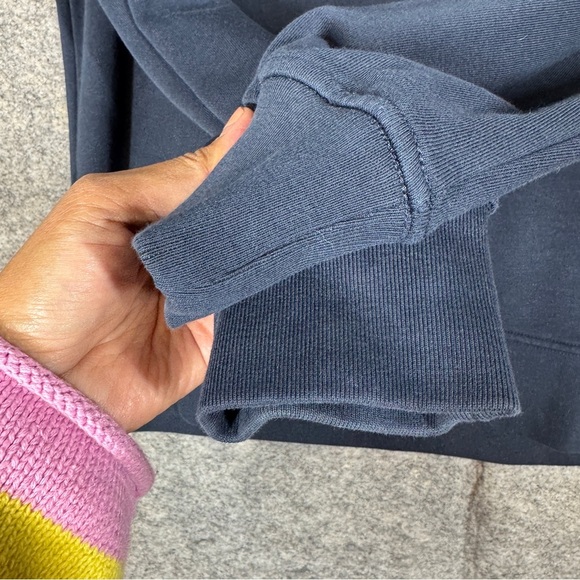 Lindbergh Men's Navy Blue Half Zip Sweater Scandinavian Minimalist Pullover - Picture 5 of 16